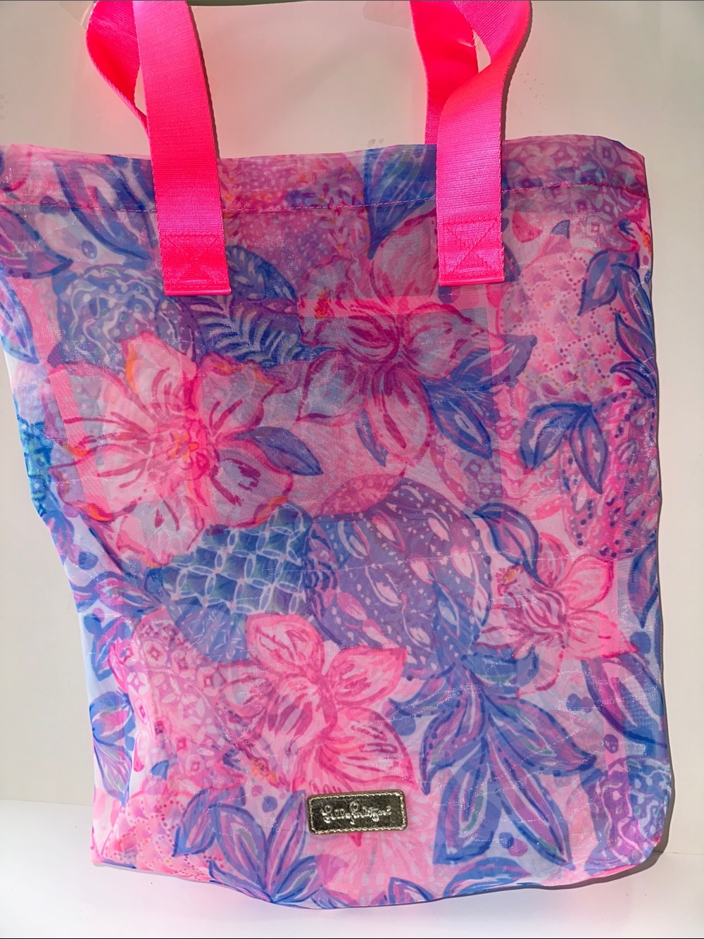 Lilly Pulitzer Getaway Packable Tote Pink & Blue
